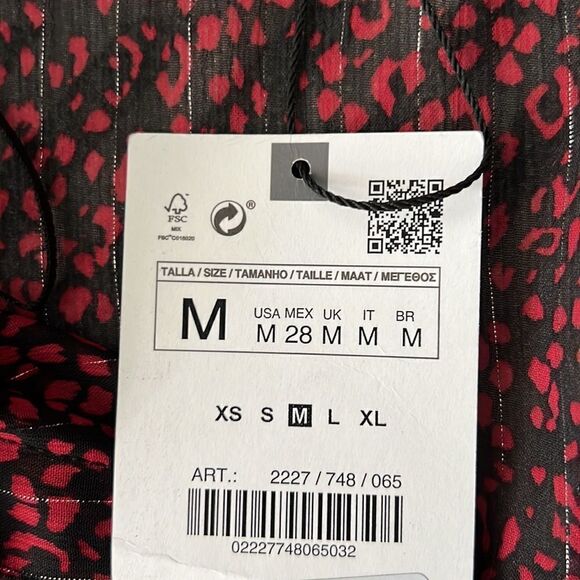 ZARA | Black & Red | ANIMAL PRINT DRESS - Picture 11 of 11